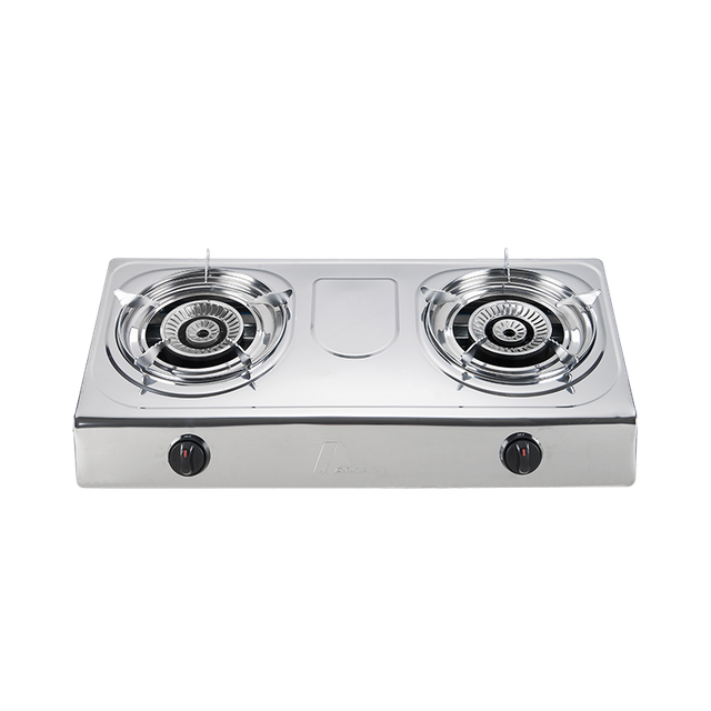 GAS COOKER 2 BURNER STAINLESS STEEL-AM-6002H