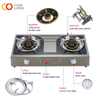 GAS COOKER 2 BURNER COLOR STEEL-AM9002