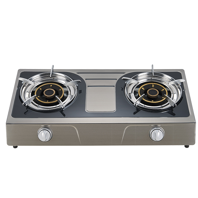 GAS COOKER 2 BURNER COLOR STEEL-AM9002